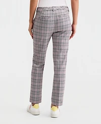 Liverpool Los Angeles Women's Kelsey Glen Plaid Straight-Leg Pants