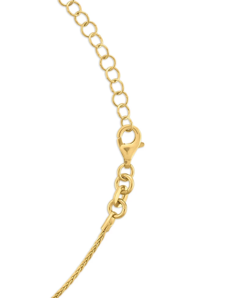 Macy's Garnet (1-1/5 ct. t.w.) Diamond Cut Interlock Circle Necklace 14k Gold Over Sterling Silver (Also available Onyx)