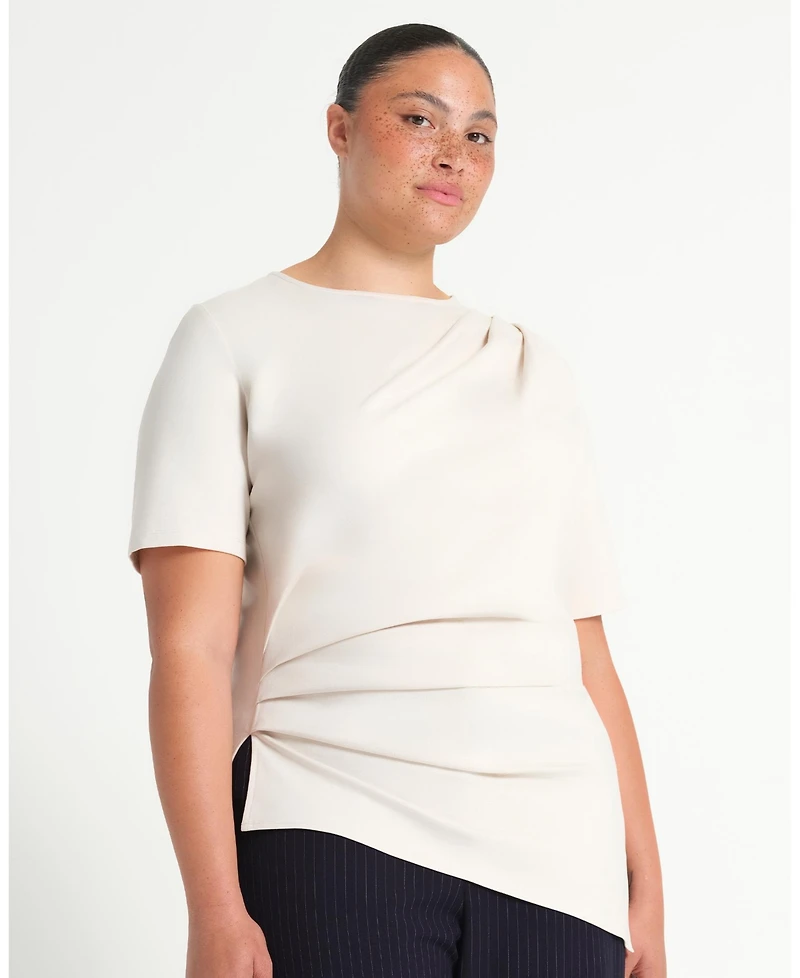Estelle Women's Sasha Assymetric Pleated Top