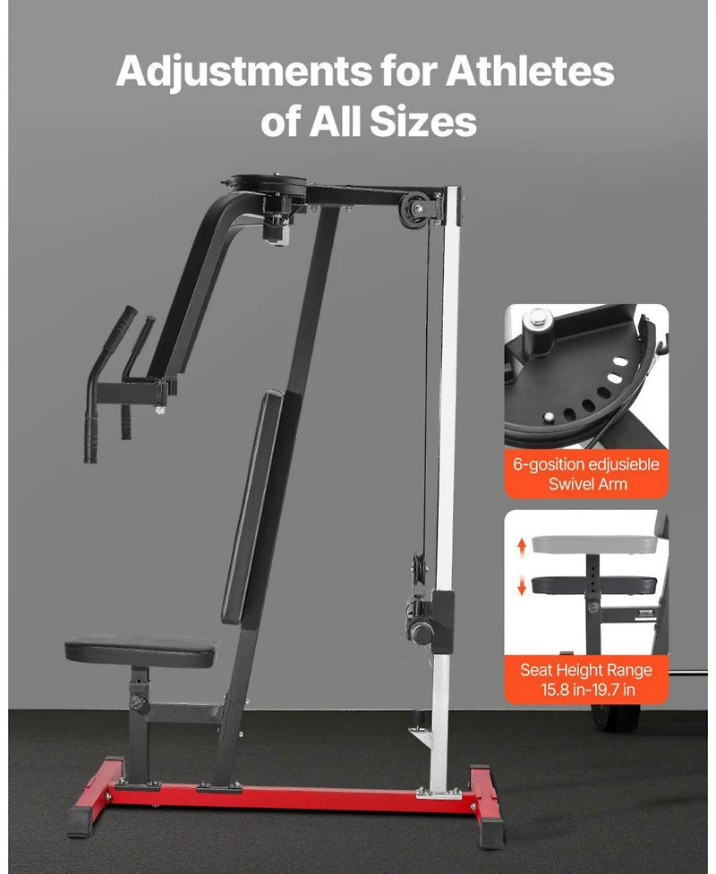 Mecale Adjustable Chest Fly and Reverse Delt Machine with 450 lb Capacity