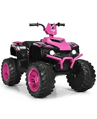 Sugift 12V Kids Ride-On Atv with Led Lights and Treaded Tires