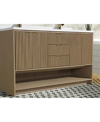 Ari Bath, San Diego 55" Freestanding Vanity, Oak Finish