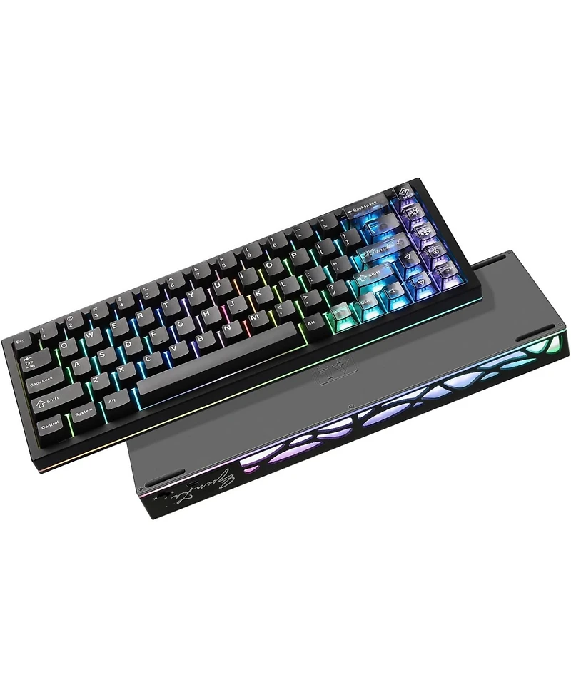 Lofree AL65 Wireless Mechanical Keyboard Full Aluminum Cnc,Support Qmk/Via Software Gasket Structure,60% Hot Swappable with Rgb Backlit Bt/2.4G/Usb-c