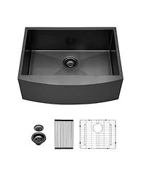 flynama 33x21x10inch Farmhouse Apron Single Bowl Kitchen Sink Stainless Steel
