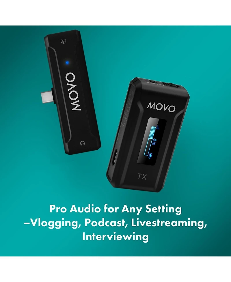 Movo Wmx-2-c Wireless Microphone for Usb-c Devices