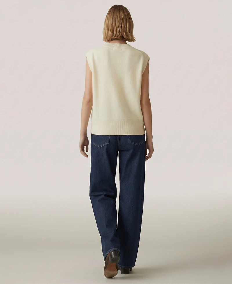 Naadam Women's V-Neck Sleeveless Vest