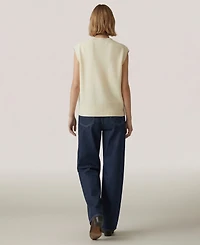 Naadam Women's V-Neck Sleeveless Vest