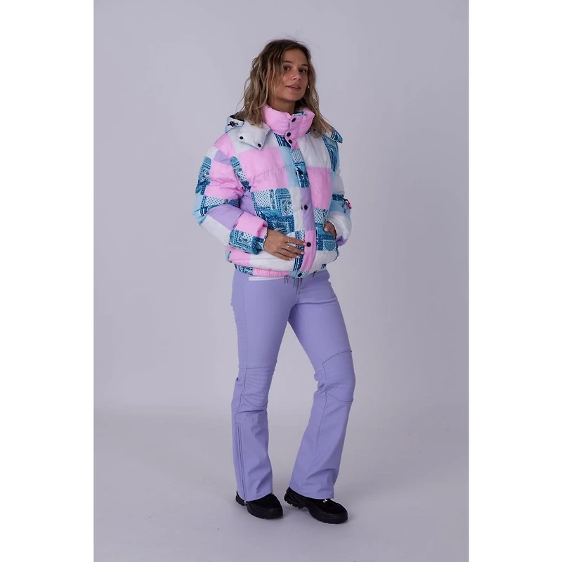 Women's Patchwork Chic Puffer Jacket