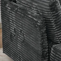 Streamdale Furniture Corduroy Sectional Sofa with Ottoman & Storage