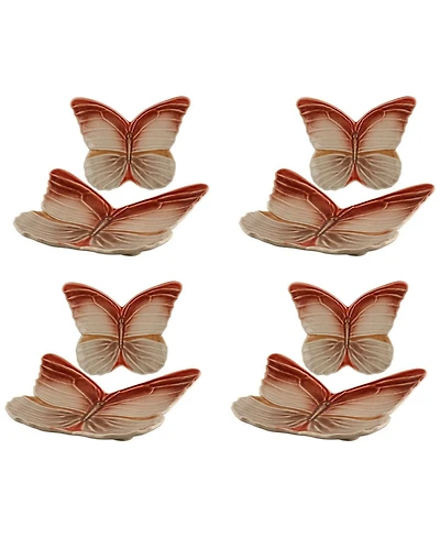 Bordallo Pinheiro Cloudy Butterflies By Claudia Schiffer Dessert Plates, Set of 4