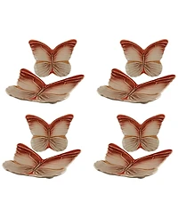 Bordallo Pinheiro Cloudy Butterflies By Claudia Schiffer Dessert Plates, Set of 4
