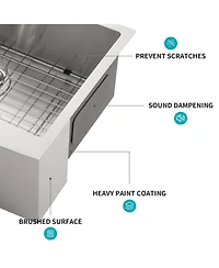 flynama 30x21x10-Inch Stainless Steel Farmhouse Apron Front Single Bowl Kitchen Sink