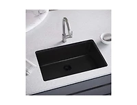 huluwat 32x19inch Gunmetal Black Kitchen Sink Stainless Steel Single Bowl Undermount Nano Surface