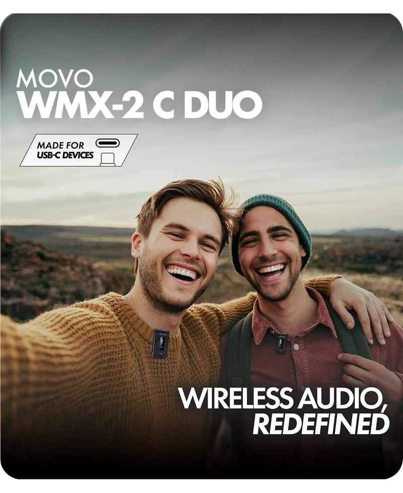 Movo Wmx-2-c Duo Wireless Microphone System for Usb-c