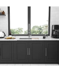 flynama 33x19x9 Inch Undermount Single Bowl Kitchen Sink 16 Gauge 304 Stainless Steel Ledge Workstation