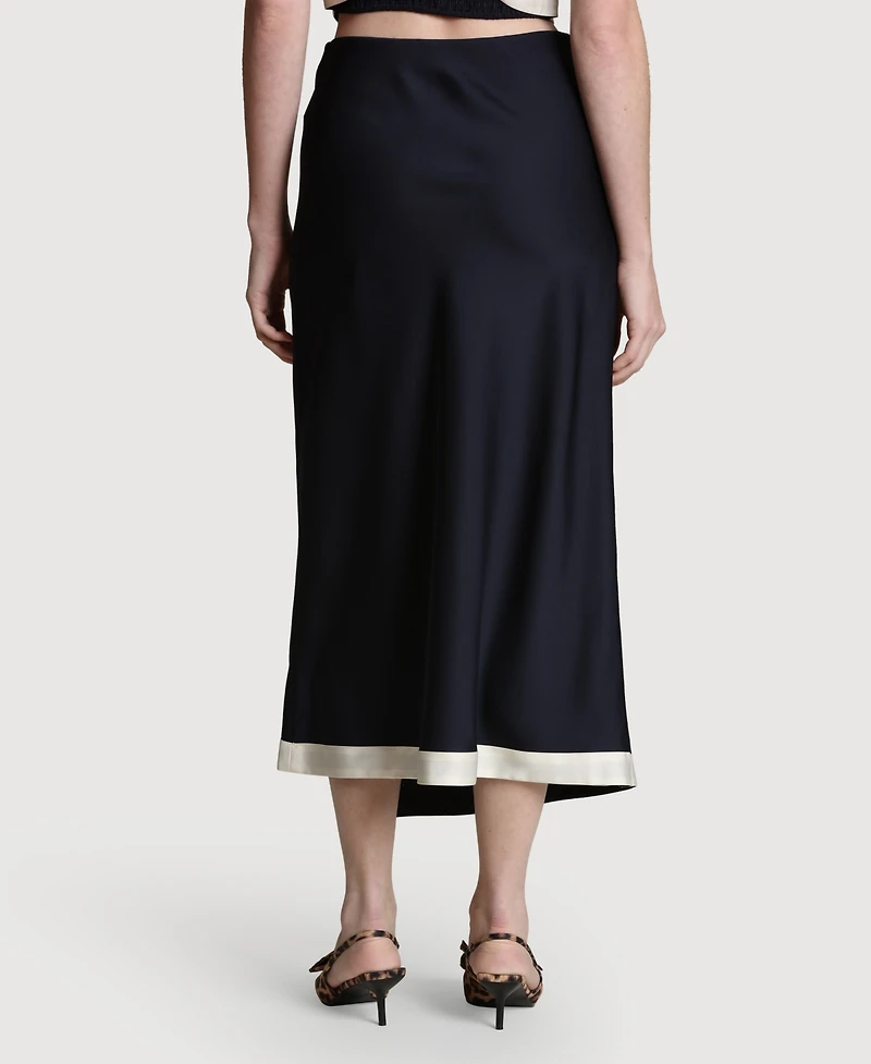 Avec Les Filles Women's Asymmetrical Wrap Midi Skirt