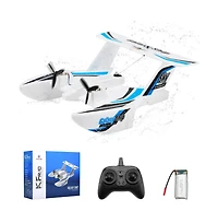 Bruce & Shark 3-in-1 Water Land Air Rc Plane, 2.4G 3-Channel with 2 Batteries 20 Min Flight