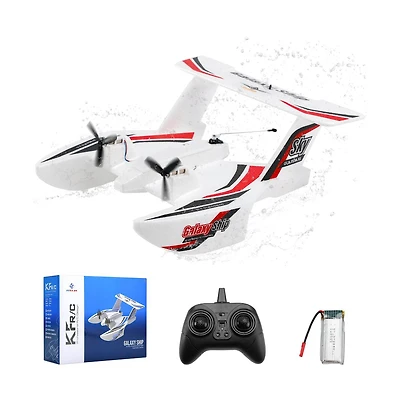 Bruce & Shark 3-in-1 Water Land Air Rc Plane, 2.4G 3-Channel with 2 Batteries & 20 Min Flight