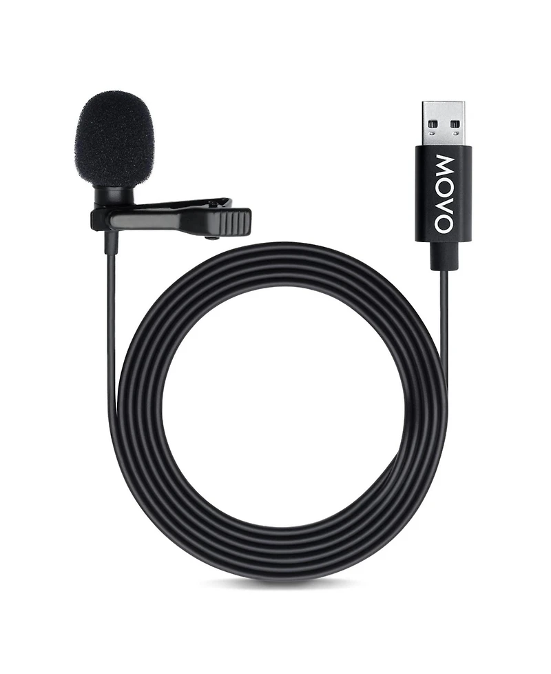 Movo M1 Usb Lavalier Lapel Clip-on Omnidirectional Condenser Computer Microphone for Pc and Mac