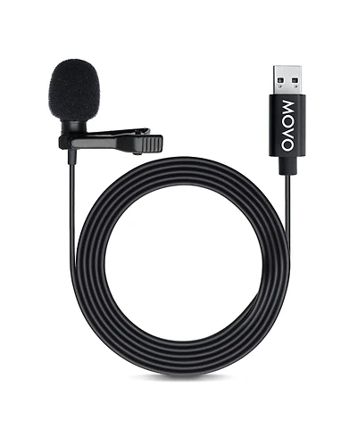 Movo M1 Usb Lavalier Lapel Clip-on Omnidirectional Condenser Computer Microphone for Pc and Mac