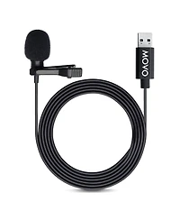 Movo M1 Usb Lavalier Lapel Clip-on Omnidirectional Condenser Computer Microphone for Pc and Mac