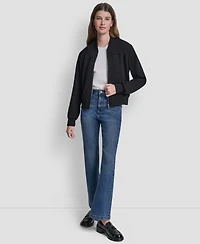 Dkny Women's Zippered Bomber Jacket