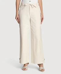 Avec Les Filles Women's Patchwork Wide Leg Jeans