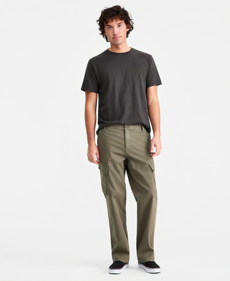 Sun + Stone Men's Cotton-Blend Angled Cargo Pants, Macy's Exclusive