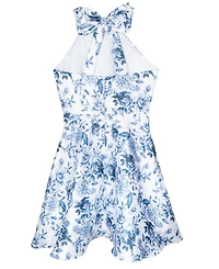 Rare Editions Girls' 7-16 Floral Mikado Sleeveless Dress