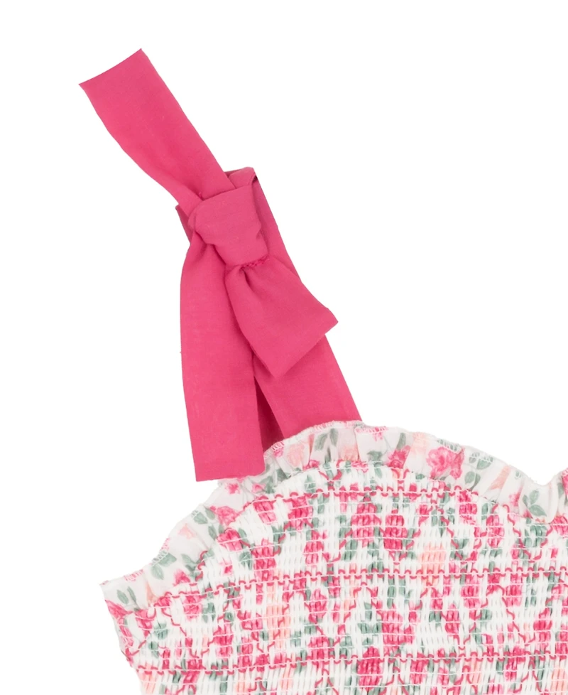 Rare Editions Girls' 7-16 Printed Woven Bodice Sleeveless Dress