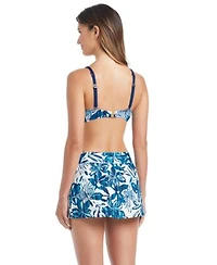 Draft Bleu By Rod Beattie Womens Turning Tides Over The Shoulder Underwire Bra High Waist Swim Skirt