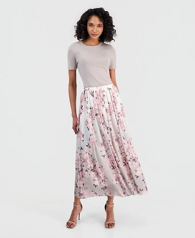 Anne Klein Women's Pull-On Floral Maxi Skirt