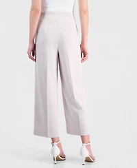 Anne Klein Women's High-Rise Cropped Wide-Leg Pants