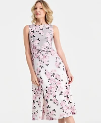 Anne Klein Women's Floral Print Fit & Flare Midi Dress
