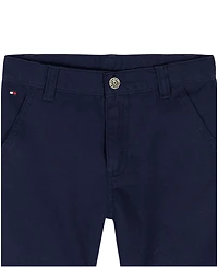 Tommy Hilfiger Boys' 2T-7 Point Collar Stripe Shirt and Shorts, 2-Piece Set