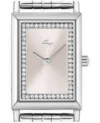 Lacoste Women's Catherine Silver Tone Stainless Steel Bracelet Watch, 28.3x20.7mm