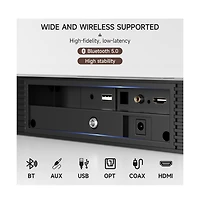 Artudatech 2.1 Channel Sound Bar and Subwoofer Set with Immersive Deep Bass & Bluetooth 5.0