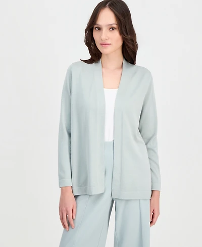 Anne Klein Essentials Petite Chatham Open-Front Cardigan