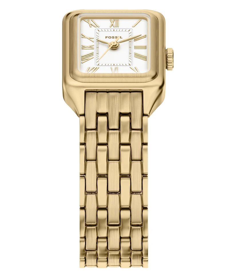 Fossil Women's Raquel Three-Hand Gold-Tone Stainless Steel Watch, 18mm