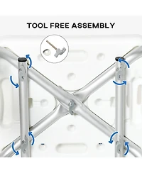 Homcom Eva Padded Bath Seat with Adjustable Height, 299 lbs. Capacity