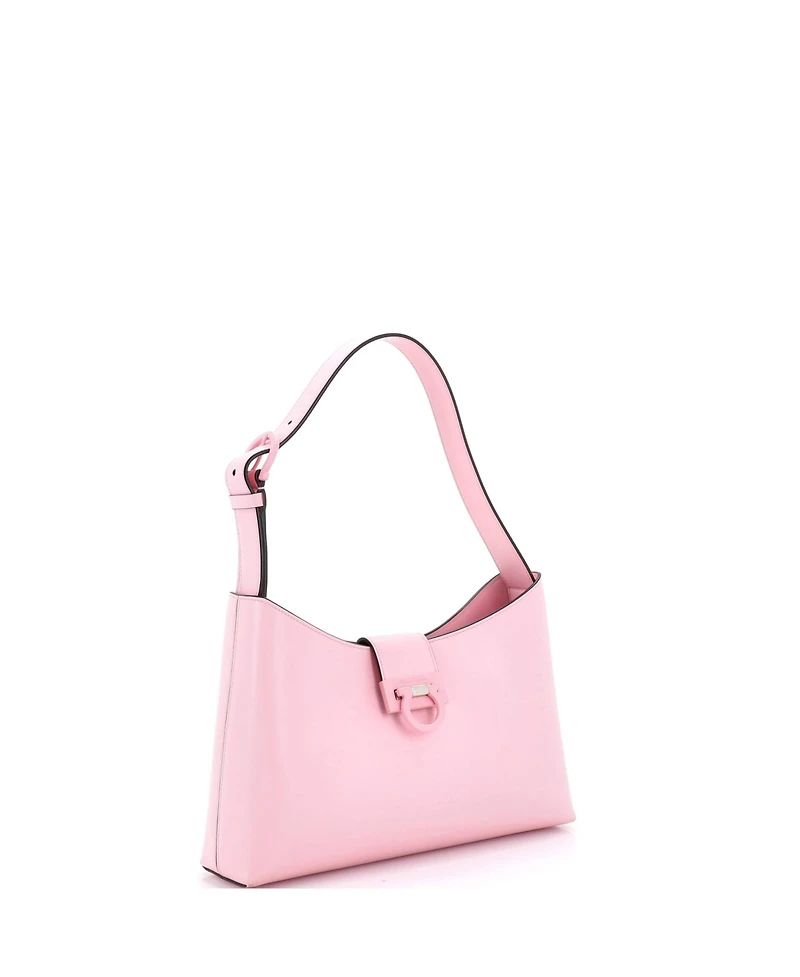 Pre-Owned Salvatore Ferragamo East West Trifolio Shoulder Bag Leather