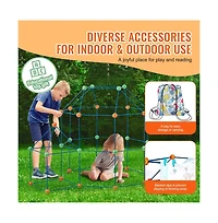 Slickblue 180PCS Kids Tent Fort Building Kit Stem Construction Set