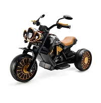 Bruce & Shark Dual Motor Kids Ride-On Motorcycle, 3-Wheel with Led Light Wide Tires