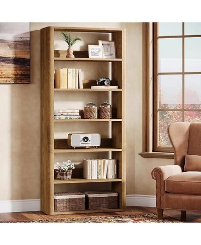 Tribesigns 70.9" Tall Bookcase, 6-Tier Open Bookshelves and Bookcases with Storage Shelves, Floor Standing Library Bookshelf