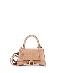 Pre-Owned Balenciaga Small Hourglass Top Handle Bag Embossed Leather