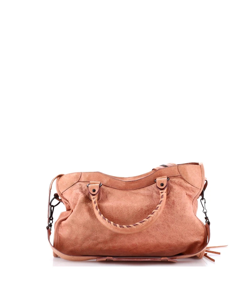 Pre-Owned Balenciaga Medium City Classic Studs Bag Leather