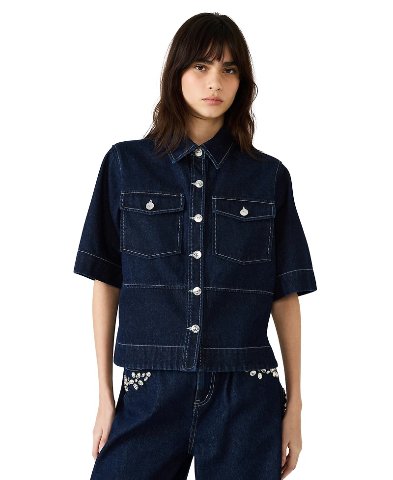 Steve Madden Women's Eliana Collared Top