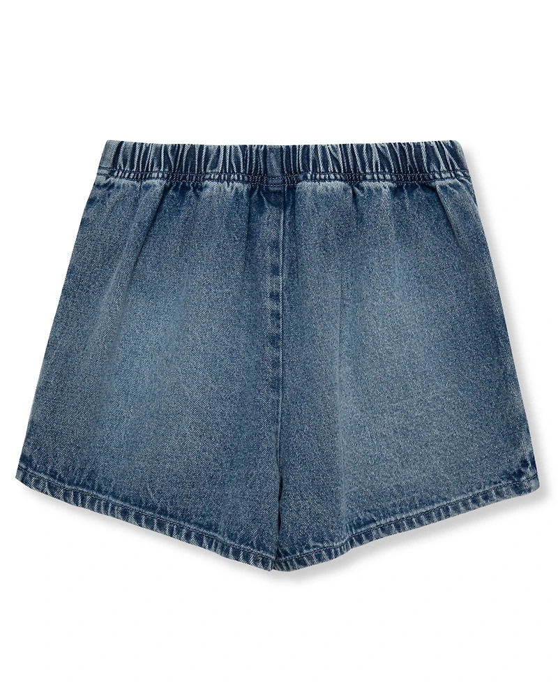 H by Habitual Girls' 7-16 Faux Wrap Denim Skort