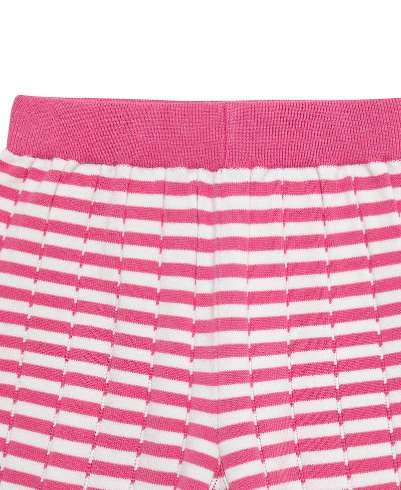 H by Habitual Girls' 7-16 Mixed Stripe Sweater and Shorts, 2-Piece Set