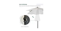 One 10ft Outdoor Market Patio Umbrella with 8 Sturdy Ribs, Tilt/Crank Push Button for Garden, Deck, Backyard and Pool